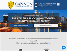 Tablet Screenshot of insurancebuckscounty.com